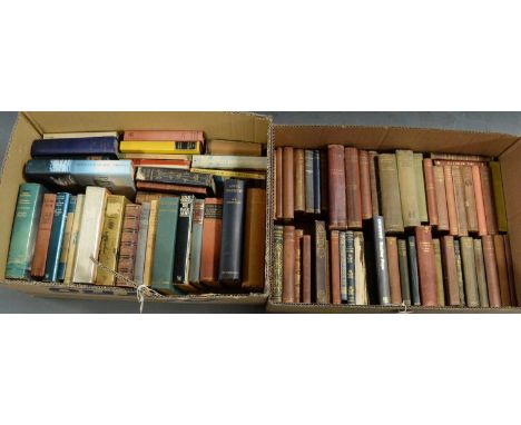 A selection of hardback books, primarily fiction, titles including: Sense and Sensibility, by Jane Austen; Poems of Walter Sc