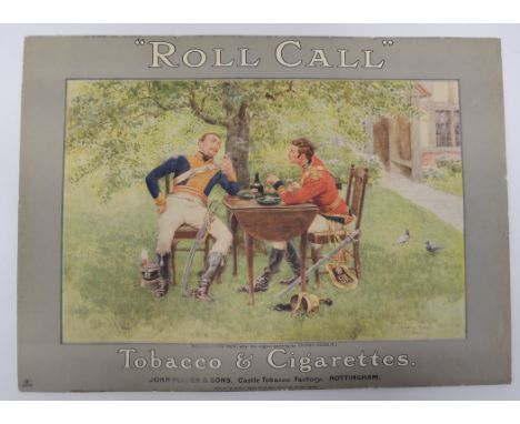 Advertising card - John Player & Sons "Roll Call" cigarettes advertising card centred with coloured print of "Wellington's Me