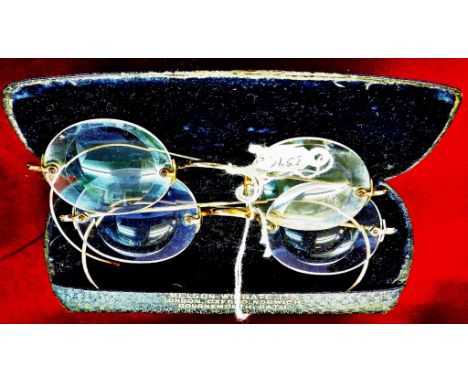 1930's/40's Vintage Gold filled frame marked (20-10) WOC (Wheway Optical Company) with cable arms. Original Melson Wingate Lt