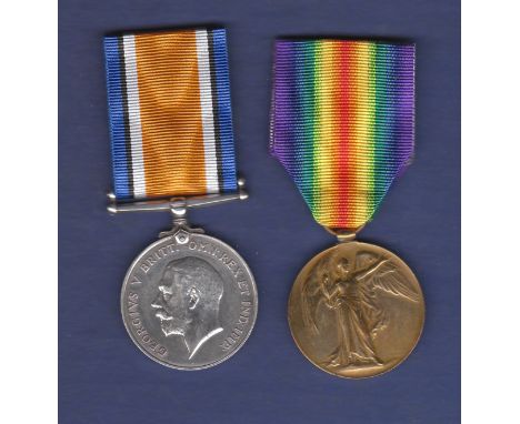 WWI War Medal Pair to an Air Mechanic of The Royal Air Force both named to 133431 L.A.M. R. Bardofsky. R.A.F.