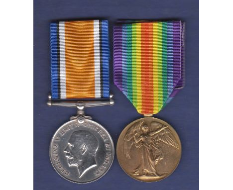 WWI War Medal Pair to a Corporal of The Bedfordshire Regiment both named to 26244 CPL. A.A. Waller, BEDF. R.