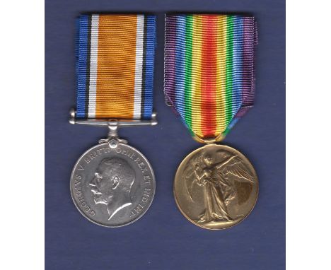 WWI War Medal Pair to a Private of The Royal Army Medical Corps both named to 105226 PTE. G. Johnson R.A.M.C.