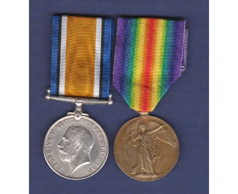 WWI War Medal Pair to a Sergeant of The Liverpool Regiment both named to 26142 SJT. R.B. McNeill. L'POOL. R.