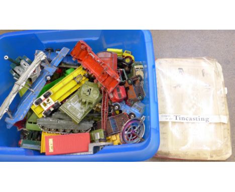 A collection of Dinky, Corgi and other die-cast model vehicles, playworn 