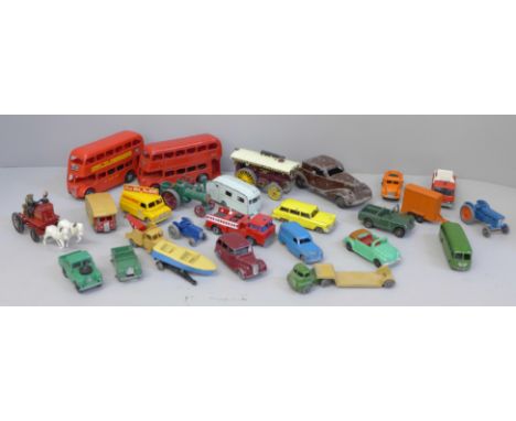 1950-1960's playworn Lesney/Matchbox die-cast model vehicles, etc. 