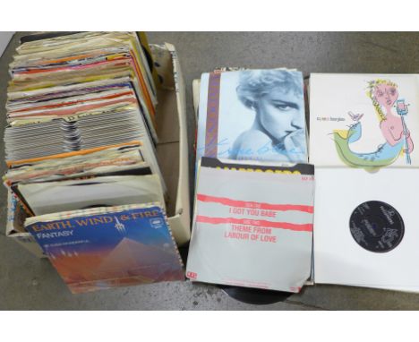 A collection of approximately 140 1970s and 1980s 7" singles, including The Rolling Stones, etc. 