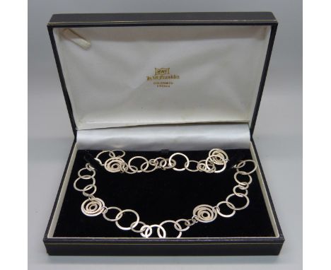 A Tezer German designer 925 silver necklace 