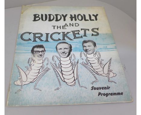 Rock n Roll Buddy Holly and the Crickets original programme 1958 