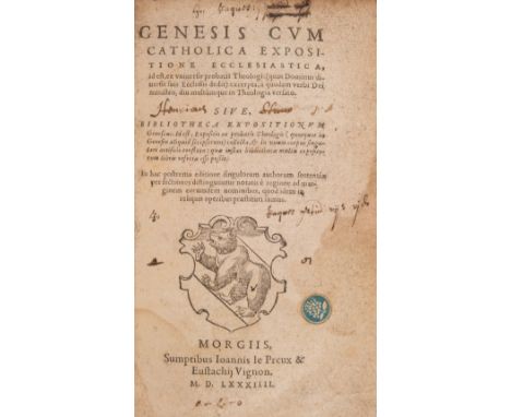 [Marlorat, Augustin]. Genesis cum Catholica expositione Ecclesiastica, id est ex uniuersis probatis Theologis ... excerpta, a