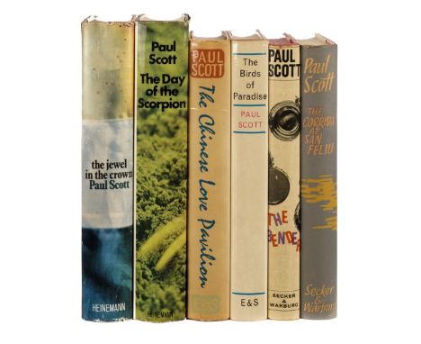 Scott (Paul). The Jewel in the Crown, 1st edition, London: Heinemann, 1966, original cloth, dust jacket, spine faded, light e