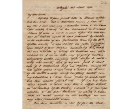 [China]. Four letter-books kept by Peter V. Grant, director of Boyd and Co., shipbuilders, Shanghai, 1870-92, approx. 250 + 5