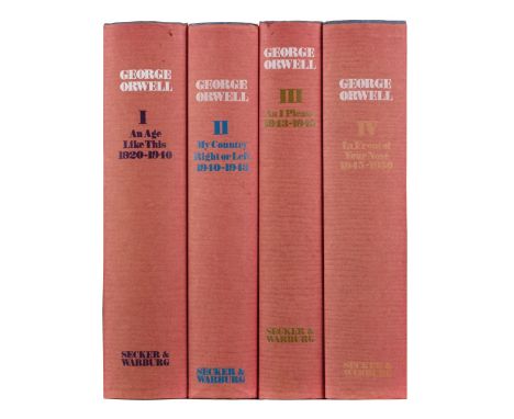 Orwell (George). The Collected Essays, Journalism and Letters of George Orwell, edited by Sonia Orwell and Ian Angus, 4 volum