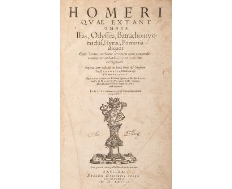 Homer. [Opera] quae extant omnia ... Cum Latina versione ... Jo. Spondani commentariis, Basel: Eusebius Episcopius [ex offici