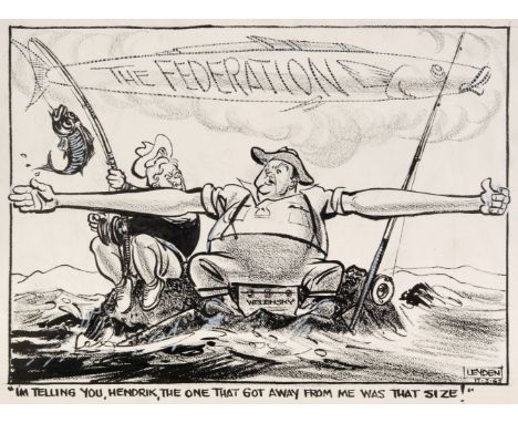 * Leyden (Jock, 1908-2000). A collection of original cartoons, 10 pen &amp; ink drawings on wove paper, all depicting Roland 