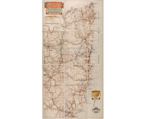 Australia. Map of the North Eastern Tourist District including New England Tableland and Showing Principal Fishing Streams Ne