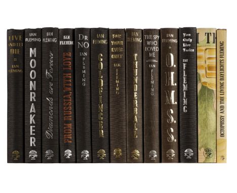 Fleming (Ian). A set of 13 James Bond titles, 1954-1966, comprising: Live and Let Die, 2nd impression, 1954, Moonraker, 1st e