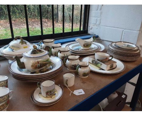 Quantity of Lionel Edwards designed Copeland ceramics, including tea pot, cups and saucers, jugs, dishes, etcCondition report