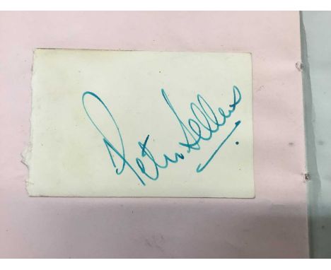Signatures in album and other ephemera, autographs include Duane Eddy, Peter Sellers, Bernard Breslau, Australian Empire Game