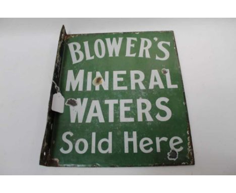 Vintage 'Blower's Mineral Waters' enamel sign, 35.5 x 30cm