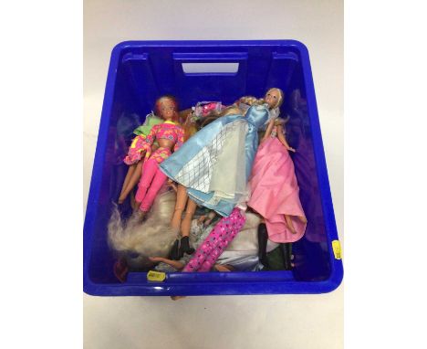 Vintage Barbie Dolls and clothing. Various years and markings including Mattel 1966 and 1993. Good selection of clothing incl