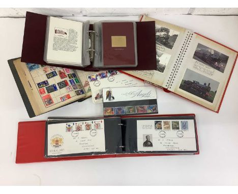Stamps GB and World, selection in albums including First Day Covers.
