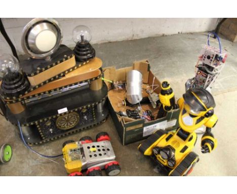 Interesting group of scratch built models of a Robots together with a shop bought Robot with remote control