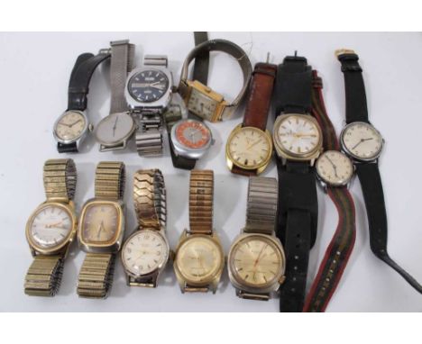 Collection of fourteen vintage wristwatches to include Aviva, Timex, and Timor