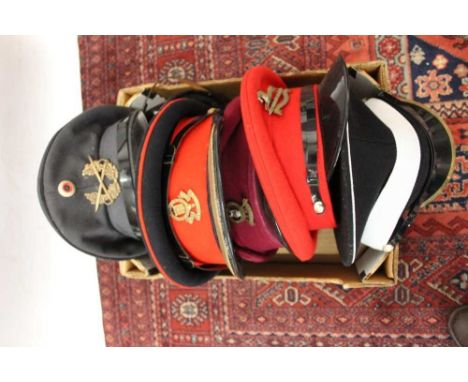 Group of six Military Officers' hats to include a Royal Army Ordnance Corps hat by Hawkes &amp; Co Ltd (6)