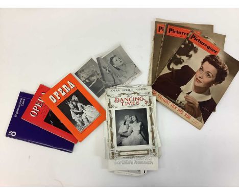 Vintage books, magazines and programmes for dance and ballet, opera and theatre including 1930's and 1940's Theatre World, 19