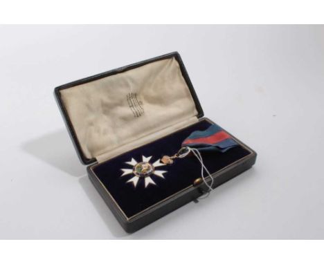 The Most Distinguished Order of Saint Michael and Saint George Companions neck badge (CMG) in original Garrard &amp; Co fitte
