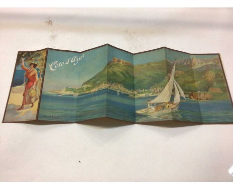 Leonard Newell original folding promotional leaflet for the Cote De Azure