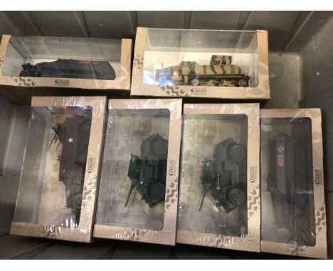 Diecast boxed selection of military models including Corgi, Atlas editions, others and a selection of modern military postcar