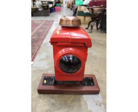 Large two direction railway crossing gate oil lamp