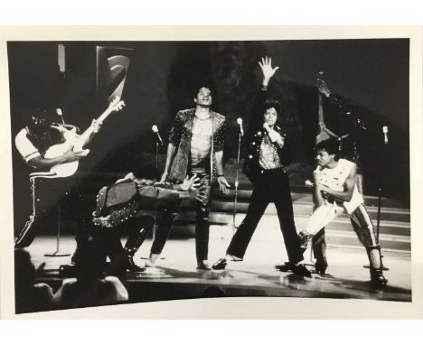 Michael Jackson and The Jacksons Thirty 1980's Black and White Photographs including Press Release, Photographer Ebert Rogers
