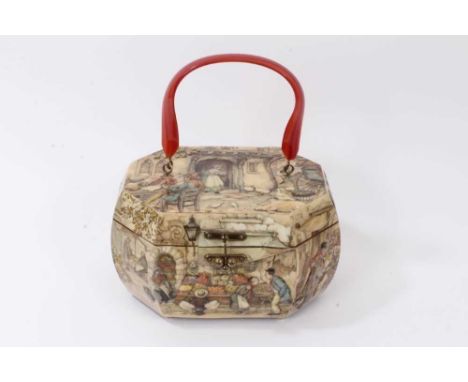 Vintage handbag by artist Anton F Pieck with lucite handles.Condition report: Very good condition