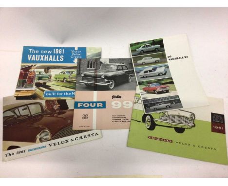 Collection of thirteen late 1950's / early 1960's Vauxhall and Bedford car sales brochures for various models to include Velo