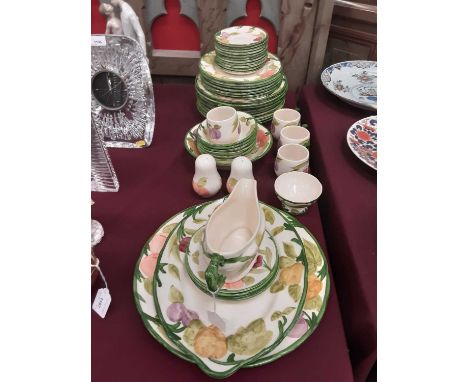 Quantity of Mason's Fruit china, including one large plate, nine dinner plates, seven side plates, four tea plates, eleven sa