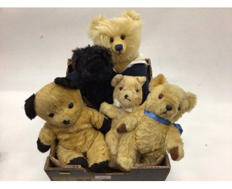 Selection of bears and soft toys including large bear "Caspian" by Cotswolds bears, two fabric sailor dolls with Empire stick