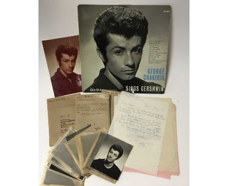 Pamela Chandler (1928-1993) small group of material relating to George Chakiris, including proofs and negatives, various corr