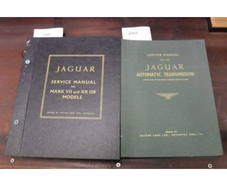 Jaguar Service Manual for Mark VII and XK120 models, together with a Service Manual for the Jaguar Automatic transmission (2)