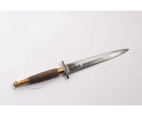 Second Pattern-type Fairburn-Sykes FS fighting knife - possibly a modern copy or private purchase item - 31.5 cm overall