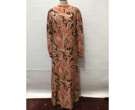 1960s Liberty cloth, orange and black Paisley dress in original Liberty's box and two vintage child's nightdressesCondition r
