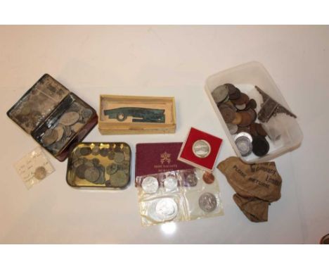 World - Mixed coinage to include Ancients, G.B. money weights, lead seals, Chinese knife money, a Bradford Commercial Joint S