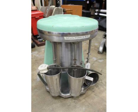 1950's Hamilton Beach style Multimixer Green enamel cafe milkshake blender by Sterling Multi- Products Inc.