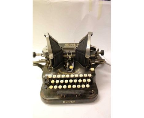 Vintage 'The Oliver' typewriter with two manuals