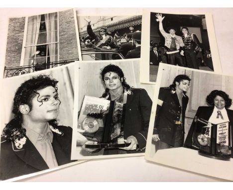 Michael Jackson 1980s Black and White Press Release photographs by Syndication International London(x15) and London Features 
