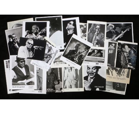 25 x Blues/Jazz related press release photographs. Artist to include Ray Charles. Fats domino. Lowell Fulson. B.B King. Big B