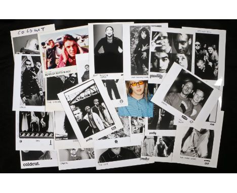 23 x 90's Electronica press release photographs. Artists to include Bentley Rhythm Ace. Chemical Brothers. Coldcut. The Orb. 
