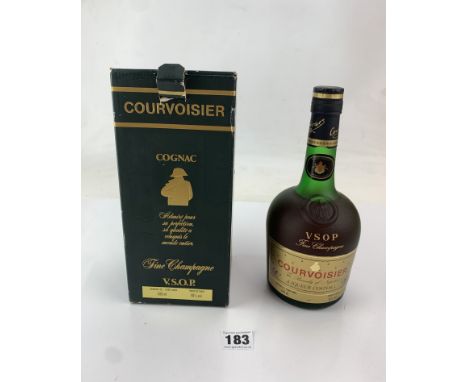 Boxed bottle of VSOP Fine Champagne Courvoisier Cognac, 680ml