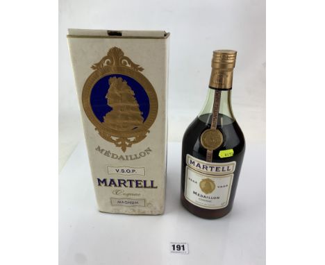 Boxed bottle of Martell Medaillon VSOP Cognac, Magnum
